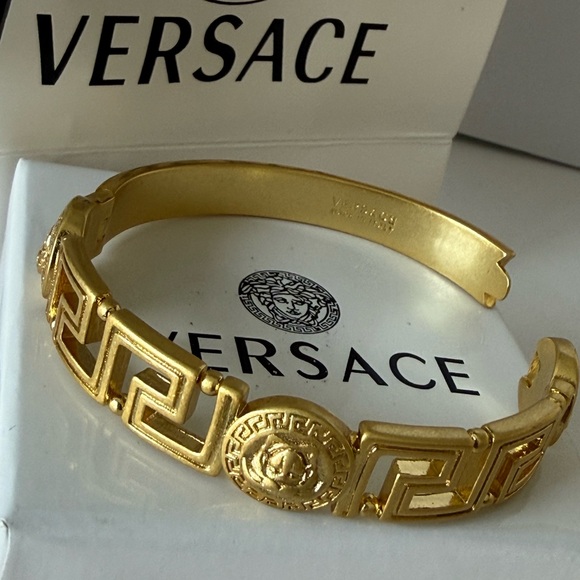 Versace Gold Greek Key Medusa Bracelet - Picture 6 of 15